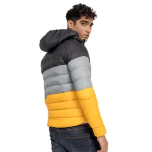 Color Block Puffer Jacket Back