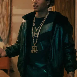 Demetrius Lil Meech Flenory BMF 2021 Demetrius Big Meech Flenory Black Leather Jacket