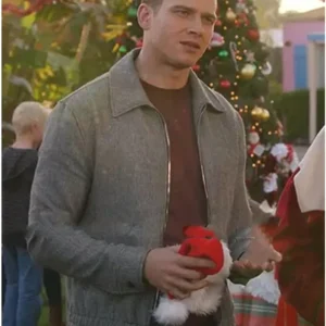 Evans 9 1 1 S05 Grey Zipper Wool Jacket