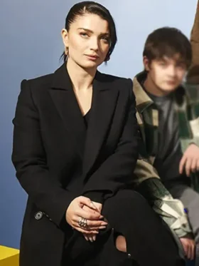 Eve-Hewson-Flora-and-Son-2023-Wool-Trench-Coat