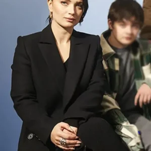 Eve-Hewson-Flora-and-Son-2023-Wool-Trench-Coat