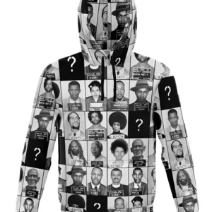 Famous Mugshot Black and White Hoodie