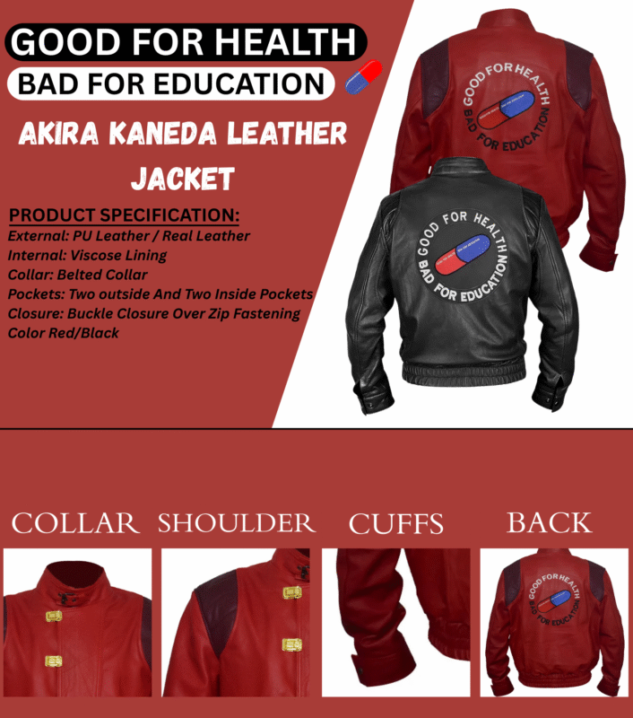 ジャケット・アウター AKIRA Capsule Type ll Reversible Jacket Vintagearc Men's Akira Capsule Real Leather Jacket, Akira