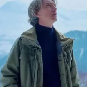 Anatomy of a Fall Swann Arlaud Green Cotton Jacket view