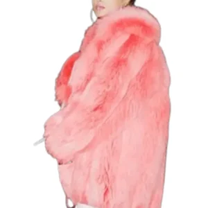 Ariana Grande American Actress PU Fur Pink Jacket