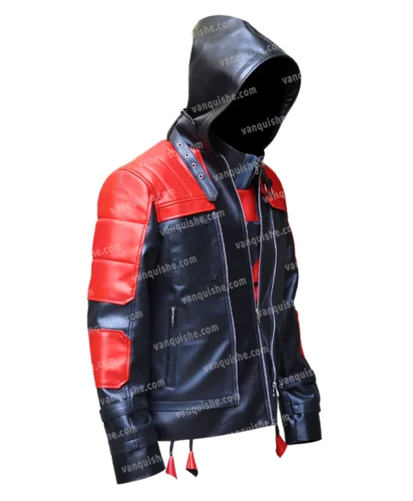Batman Arkham Knight Jason Todd Red Leather Jacket Left