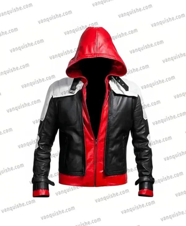 Batman Arkham Knight Jason Todd Red Leather Jacket White