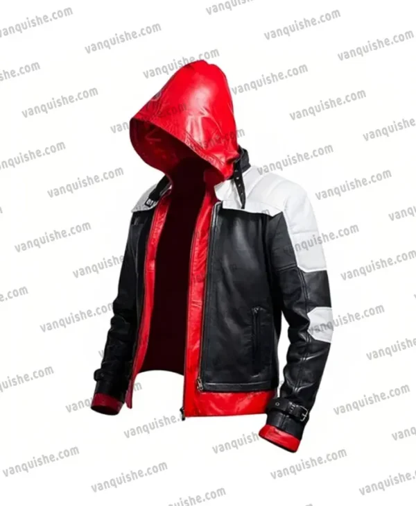 Batman Arkham Knight Jason Todd Red Leather Jacket White Side