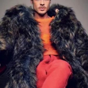 Brad Pitt Fight Club Fur Coat For Men