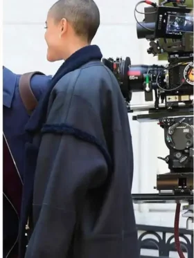 Buy Gossip Girl Julien Calloway Black Shearling Coat