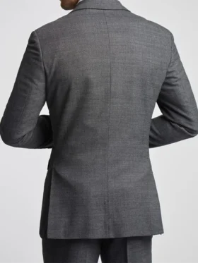 Buy Mens Grey Two Piece Suiting Fabric Dinner Wedding Dress Suit 1
