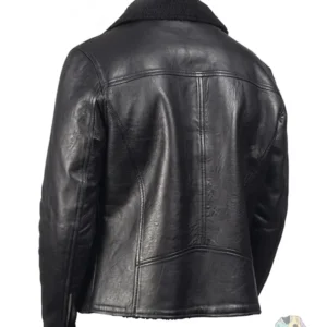 Buy Now Mens Black Shearling Fur Genuine Leather Jackets