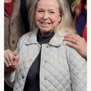 Fourth Down and Love Darlene Tait White Quilted Jacket