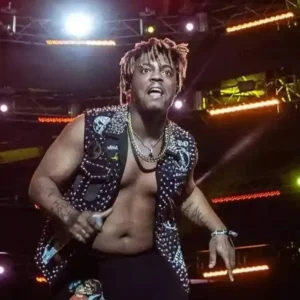 Jarad Anthony Higgins Juice Wrld Black Jean Studded Vest