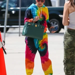 Jennifer Lopez Tie Dye Fleece Tracksuit