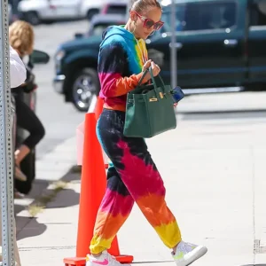 Jennifer Lopez Tie Dye Fleece Tracksuit sideview