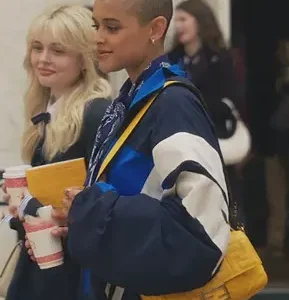 Jordan Alexander Gossip Girl Season 2 Blue Color Block Jacket Overveiw