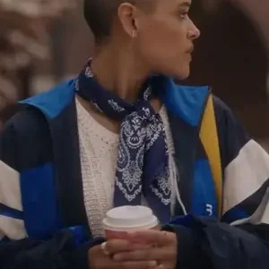 Jordan Alexander Gossip Girl Season 2 Blue Color Block Jacket Side