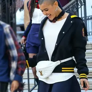 Julien Calloway Gossip Girl Black Varsity Jacket Ovrveiw