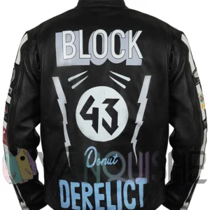 Ken Block black Leather Jacket back