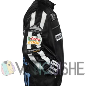 Ken Block black Leather Jacket right