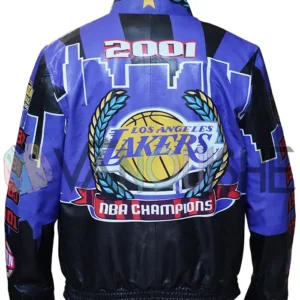 Kobe Bryant Championship Leather Jacket back