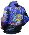 Kobe Bryant Championship Leather Jacket left back