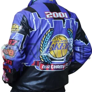 Kobe Bryant Championship Leather Jacket left back