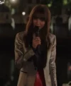 Lily Collins Emily In Paris S03 Silver Blazers