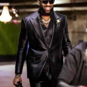 Los Angeles NBA Lakers Super Welterweight Boxing Pregame LeBron James Suit Outfit