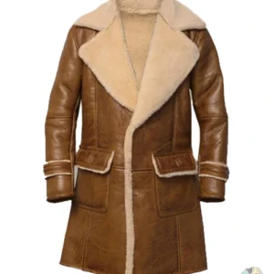 Men-Brown-Shearling-Coat Front Look