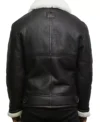 Men RAF B3 Aviator Bomber Shearling Fur Black Jacket For Men