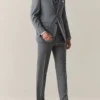 Men Slim Fit Single Breasted Pinstripe Wedding Dress Suit For Sale