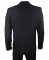Mens 1920 Classic Single Breasted Black Pinstripe Prom Suit Back