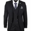 Mens-1920-Classic-Single-Breasted-Black-Pinstripe-Prom-Suit-Front