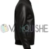 Mens Whole Black Classic Bomber Leather Jacket right