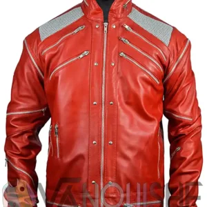Michael Jackson Beat It 1982 Leather Jacket front