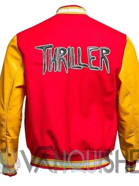 Michael Jackson Song Thriller Varsity Jacket back