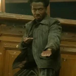 Miles The Continental From the World of John Wick 2023 Hubert Point-Du Jour Green Leather Jacket