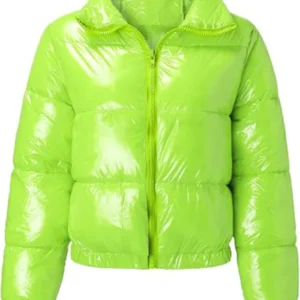 Neon Lime Green Puffer Jacket