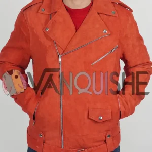 Orange Suede Jacket front