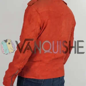 Orange Suede Jacket left back