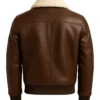 Shop Mens Detachable Fur Collar Pilot Leather Jacket