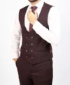 Shop Mens Imperial Maroon Three Piece Prom Wedding Suit