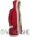 The Christmas Chronicles 2 Mrs. Claus Red Wool Fur Collar Coat right
