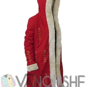 The Christmas Chronicles 2 Mrs. Claus Red Wool Fur Collar Coat right