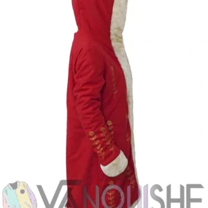 The Christmas Chronicles 2 Mrs. Claus Red Wool Fur Collar Coat rightt