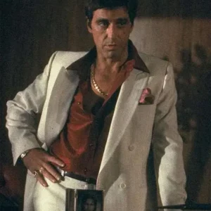 Tony Montana White Suit front