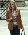 Unisex Gossip Girl 2021 Serena Van Woodsen Brown Leather Coat