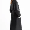 Aida Shearling Leather Belted Closure Coat